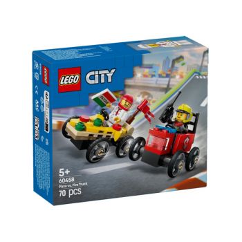 Lego City Pizza Vs. Fire Truck Race Car Pack (60458)