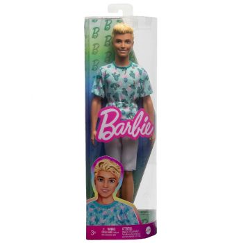 Papusa Barbie Ken Fashionistas Blond Hair Wearing Cactus Tee & White Shorts With Sneakers (hjt10)