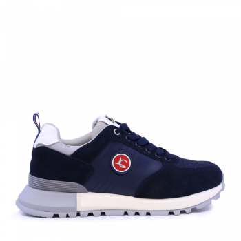 Sneakers bărbați Luca di Gioia bleumarin din piele și textil 3919BP166VBL