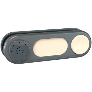 Sonerie electronica pentru casuta copii Smoby Doorbell gri