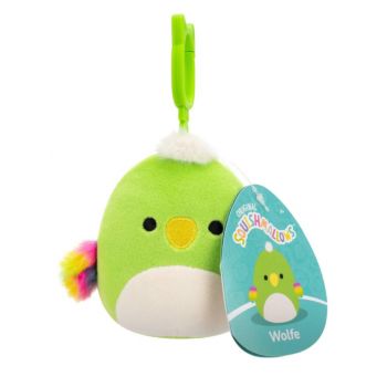 Squishmallows P22 Clip On Wolfe Green Parrot 9cm