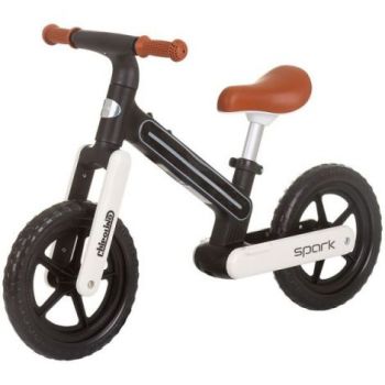 Bicicleta copii 2-5 ani, fara pedale, Spark Black White, Chipolino DIKSK02401BW