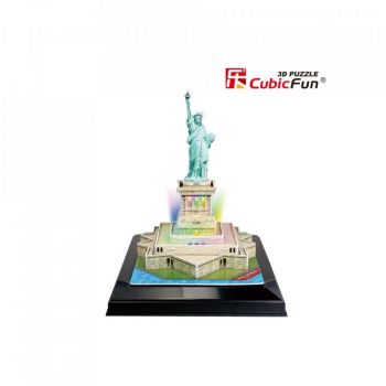 Cubic Fun - Puzzle 3D Led Statuia Libertatii 37 Piese