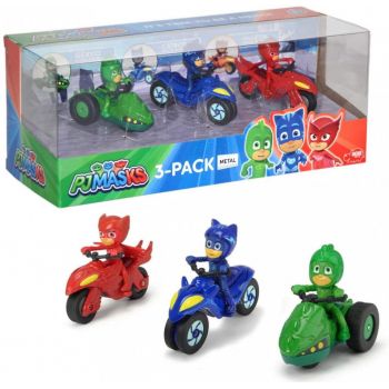 Eroi In Pijamale Set 3 Motociclete Cu Figurina Scara 1:64