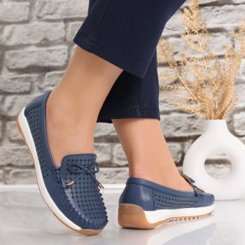 Pantofi dama casual Bleumarin din Piele Naturala Alinca