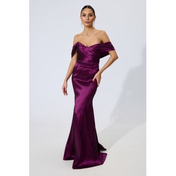 Rochie de ocazie tip sirena din tafta Candice Violet