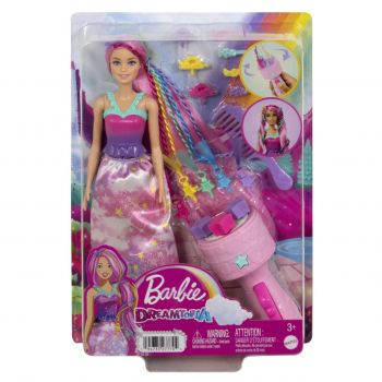 Barbie Dreamtropia Papusa Cu Aparat De Coafat