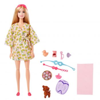 Barbie Set De Joaca Cu Accesorii Papusa Barbie O Zi La Spa