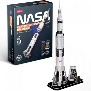 Cubic Fun - Puzzle 3D Nasa - Apollo Saturn V 136 Piese