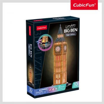 CUBICFUN - PUZZLE 3D BIG BEN EDITIE LUMINOASA 32 PIESE