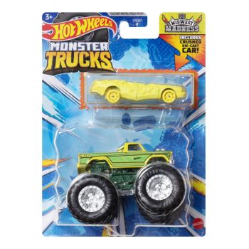 Hot Wheels Monster Truck Si Masinuta Metalica Midwest Madness