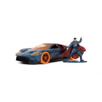 Jada Marvel Masinuta Metalica Ford Gt Scara 1:32 Si Figurina Metalica Doctor Strange