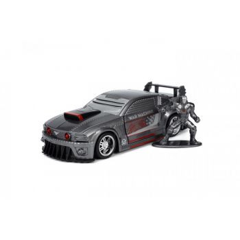 Jada Marvel Masinuta Metalica Ford Mustang Scara 1:32 Si Figurina Metalica War Machine