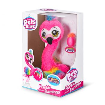 Jucarie de plus interactiva Frankie flamingo dansator, Pets Alive