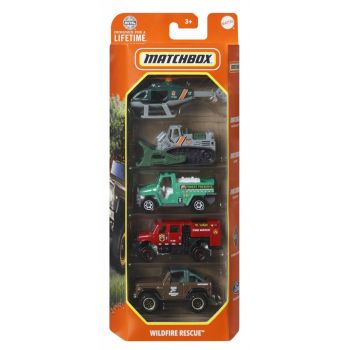 Matchbox Set 5 Masinute Metalice Mbx Wildfire Rescue Scara 1:64