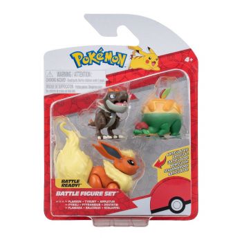 Pokemon - Set 3 figurine de actiune, Appltun, Tyrunt, Flareon, 3 buc