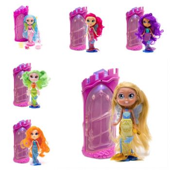 Set de joaca cu papusa sirena Bright Fairy Friends, castel si accesorii