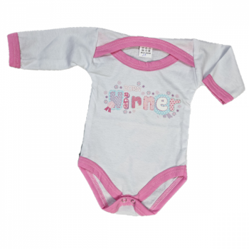 Body de bumbac pentru bebelusi fetite, cu imprimeu , zBorn Winner, 0-3 luni