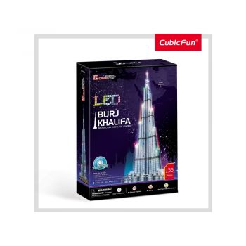 Cubic Fun - Puzzle 3D Led Burj Khalifa 136 Piese