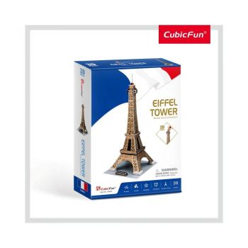 Cubic Fun - Puzzle 3D Turnul Eiffel (Nivel Mediu 39 Piese)