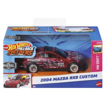 Hot Wheels Masinuta Metalica Cu Sistem Pull Back Mazda 2004 Rx8 Custom Scara 1:43