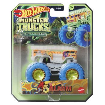 Hot Wheels Monster Truck Glow In The Dark Masinuta 5 Alarm Scara 1:64