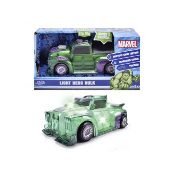 Jada Marvel Masinuta Light Hero Hulk Cu Sunete Si Lumini Scara 1:32