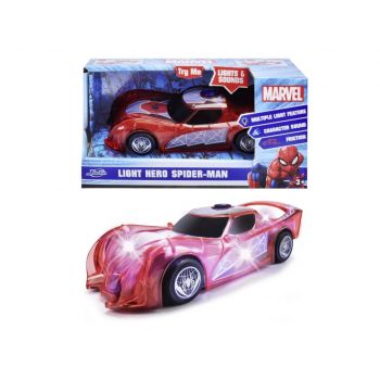 Jada Marvel Masinuta Light Hero Spider Man Cu Sunete Si Lumini Scara 1:32