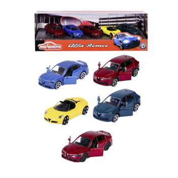 Majorette Masinute Metalice Set 5 Masini Alfa Romeo