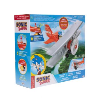 Nintendo Sonic - Set de joaca avion cu lumini si sunete, figurina Sonic inclusa