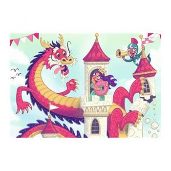 Puzzle Si Joc Dragon, 2X24 Piese