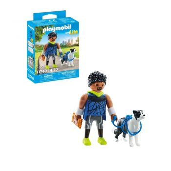 Playmobil - Figurina alergator cu animalut de colectie caine Border Collie