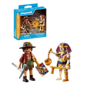 Playmobil - Set 2 figurine Vanator de comori si mumie