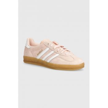 adidas Originals sneakers din piele intoarsă Gazelle Indoor culoarea roz, IH5484