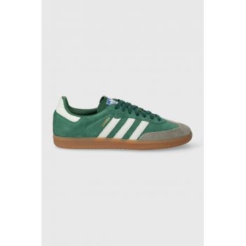 adidas Originals sneakers din piele întoarsă Samba OG culoarea verde ID2054