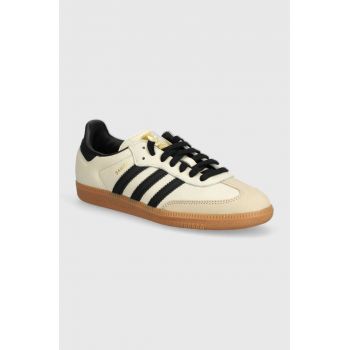 adidas Originals sneakers din piele Samba OG culoarea bej, ID0478