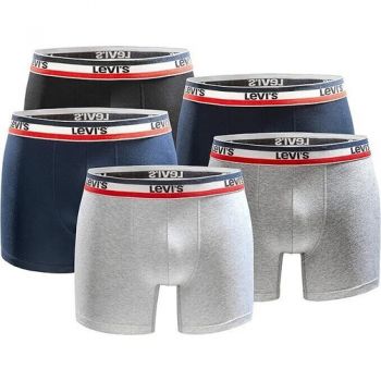 Boxeri barbati Levis Logo Boxershort 5-pack 701224335-002