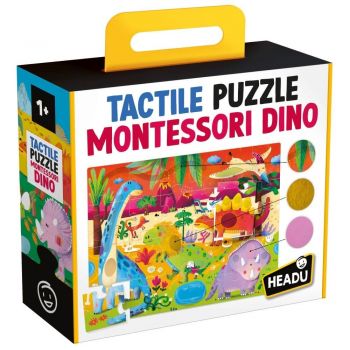 Headu - Montessori puzzle tactil dinozauri