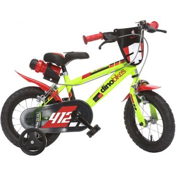 Bicicleta copii Dino Bikes 12' 412 galben