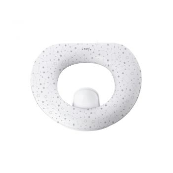 Reductor toaleta copii antiderapant colac integrat moale si accesoriu anti stropire White