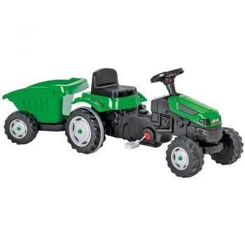 Tractor cu pedale si remorca Pilsan Active with Trailer 07-316 green