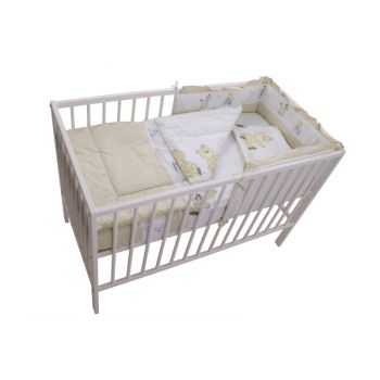 Lenjerie MyKids Teddy Play Bej 4 Piese M2 140x70