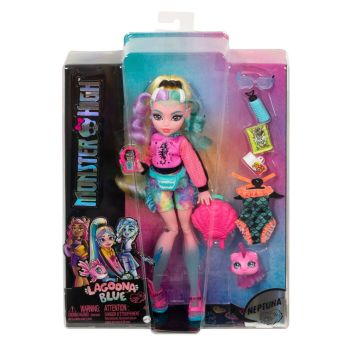 MONSTER HIGH PAPUSA LAGOONA BLUE CU ANIMALUT SI ACCESORII