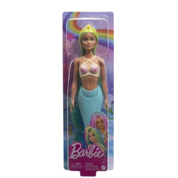 BARBIE DREAMTROPIA PAPUSA SIRENA CU COREST GALBEN SI COADA PORTOCALIE