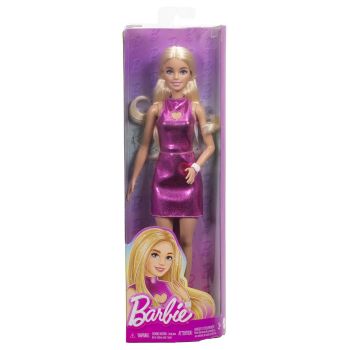 BARBIE PAPUSA BARBIE FASHIONISTAS BLONDA CU ROCHITA ROZ METALICA