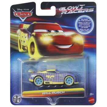 CARS GLOW RACERS MASINUTA METALICA WILL RUSCH 1:55