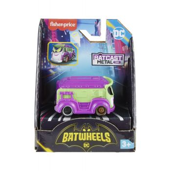 FISHER PRICE BATWHEELS MASINUTA METALICA PRANK VANUL LUI JOKER 1:55