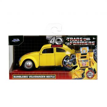 JADA TRANSFORMERS MASINUTA METALICA BUMBLEBEE VOLKSWAGEN BEETLE SCARA 1:32