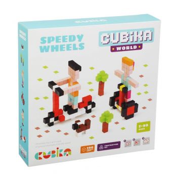 Joc Din Lemn, Set de constructii, Cubika, World Speedy Wheels