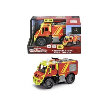 MAJORETTE MASINA DE POMPIERI MERCEDES UNIMOG U530 CU SUNETE SI LUMINI